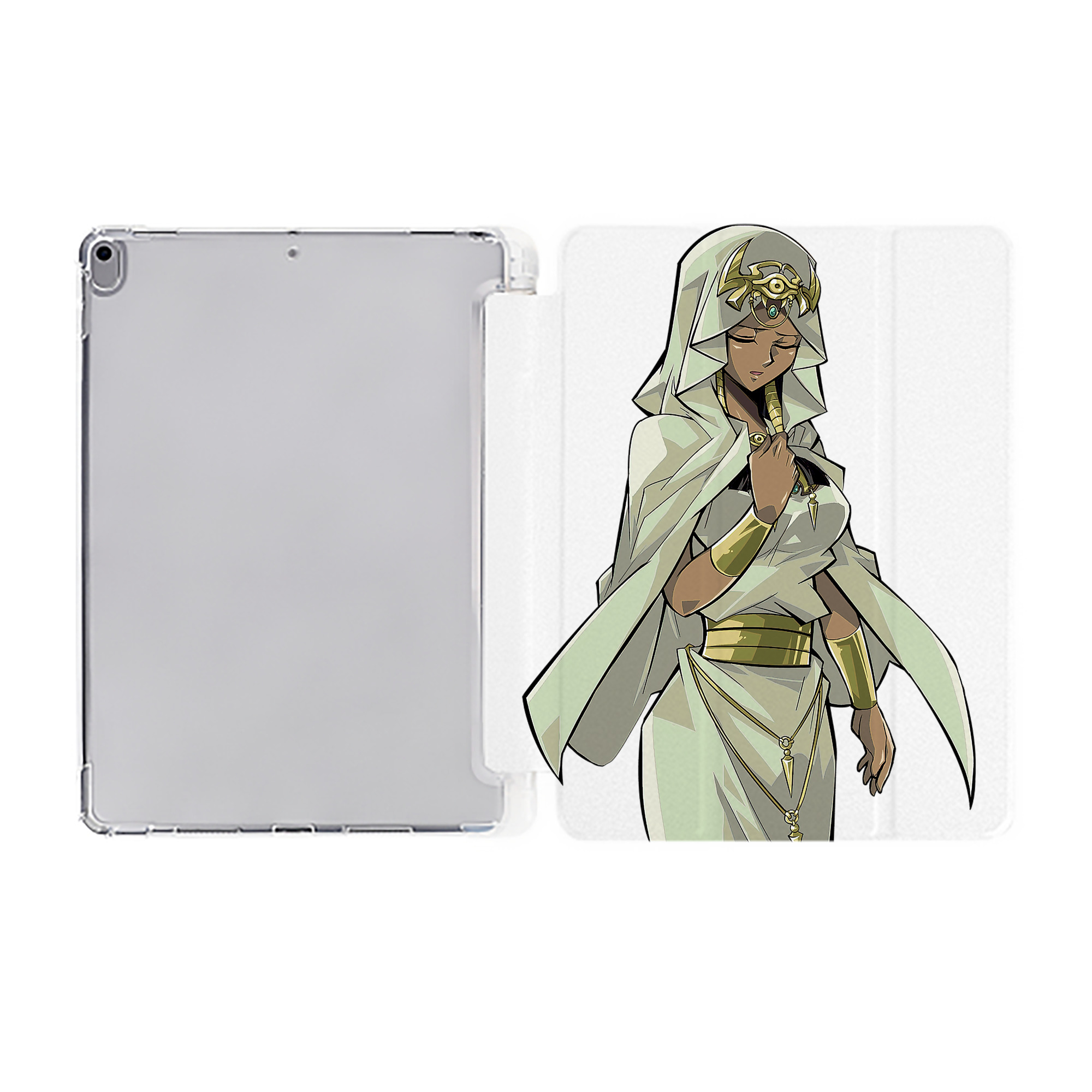（画像用） 遊☆戯☆王 Yu-Gi-Oh! IPad ケース ペン収納付き 三つ折りスタンド PUレザー×シリコン 対応機種9.5/10.5/10.9インチ